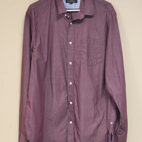 Banana Republic Mens Shirt X-Large XL Pink Solid Tailored Slim Fit - Picture 6 of 8